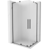 Mexen Velar L Duo cabină de duș glisantă 90 x 80 cm, mat, gri armat periat - 871-090-080-02-33-66
