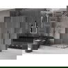 Mexen Velar L Duo cabină de duș glisantă 100 x 90 cm, înghețat, gri cu perii - 871-100-090-02-33-66