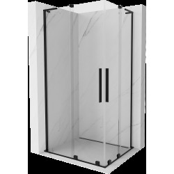 Mexen Velar L Duo cabină de duș cu uși glisante 90 x 80 cm, transparent, neagră - 871-090-080-02-03-70