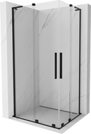 Mexen Velar L Duo cabină de duș culisantă 90 x 80 cm, transparentă, neagră - 871-090-080-02-03-70