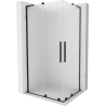 Mexen Velar L Duo cabină de duș glisantă 100 x 90 cm, înghețat, negru - 871-100-090-02-33-70