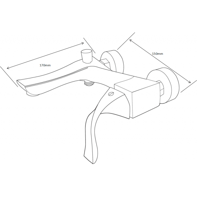 Mexen Estrella R02 baterie de cadă cu set de duș, auriu - 7233R02-50