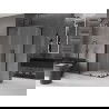 Mexen Velar L Duo cabină de duș glisantă 90 x 80 cm, înghețat, negru - 871-090-080-02-33-70