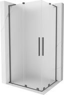 Mexen Velar L Cabină de duș glisantă Duo 100 x 90 cm, mat, gun metal - 871-100-090-02-33-95