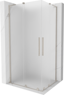 Mexen Velar L Duo cabină de duș glisantă 90 x 80 cm, satinată, nichel periat - 871-090-080-02-33-97