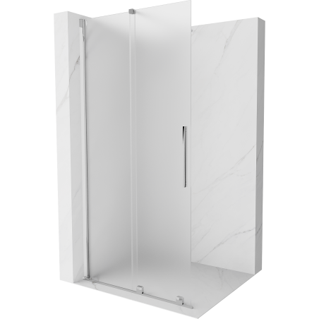 Mexen Velar kihúzható zuhanyfal 75 x 200 cm, matt üveg 8 mm, króm - 871-075-000-33-01