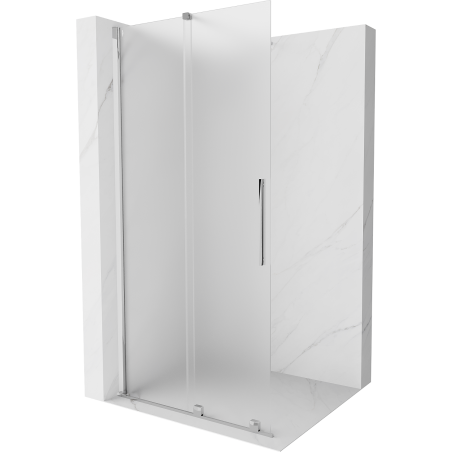 Mexen Velar tolóajtós zuhanyfal 85 x 200 cm, matt 8 mm, króm - 871-085-000-33-01