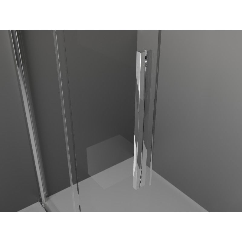 Mexen Velar Walk-in 85 x 200 cm-es toló zuhanyfal, 8 mm-es homokfúvott, króm - 871-085-000-33-01