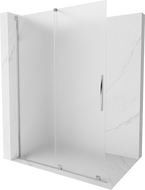 Mexen Velar perete de duș glisant Walk-in 140 x 200 cm, sticlă mată 8 mm, crom - 871-140-000-33-01
