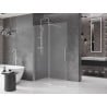 Mexen Velar szétnyitható Walk-in zuhanyfal 140 x 200 cm, matt 8 mm, króm - 871-140-000-33-01