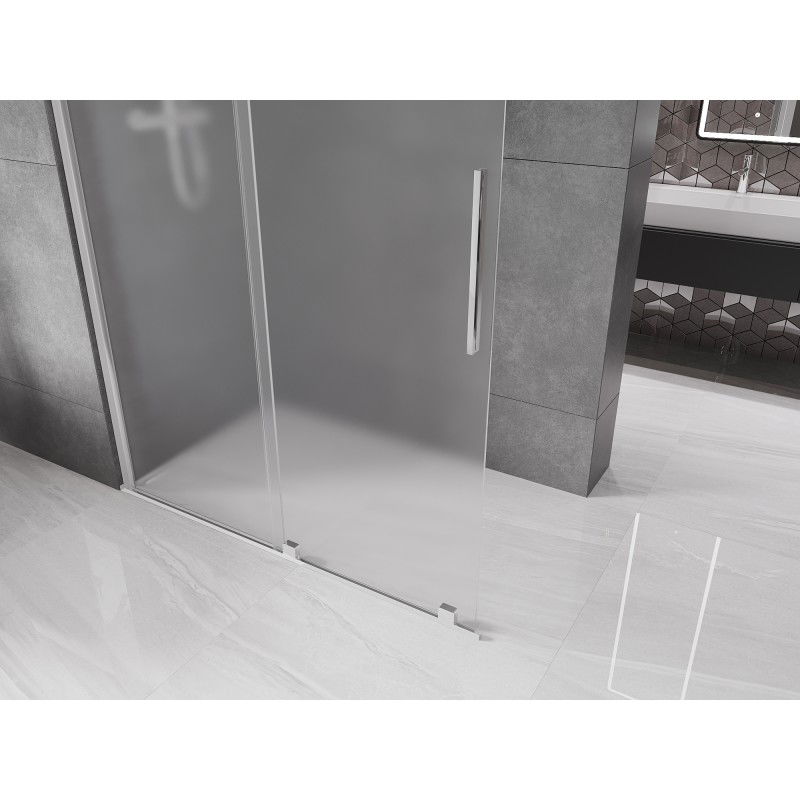 Mexen Velar Paravan de duș glisant Walk-in 140 x 200 cm, înghețat 8 mm, crom - 871-140-000-33-01