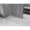 Mexen Velar szétnyitható Walk-in zuhanyfal 140 x 200 cm, matt 8 mm, króm - 871-140-000-33-01