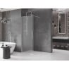 Mexen Velar szétnyitható Walk-in zuhanyfal 140 x 200 cm, matt 8 mm, króm - 871-140-000-33-01