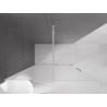 Mexen Velar szétnyitható Walk-in zuhanyfal 140 x 200 cm, matt 8 mm, króm - 871-140-000-33-01