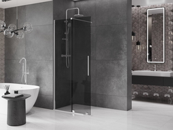 Mexen Velar perete de duș glisant Walk-in 100 x 200 cm, grafit 8 mm, crom - 871-100-000-43-01