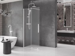 Mexen Velar perete duș extensibil Walk-in 100 x 200 cm, mat 8 mm, alb - 871-100-000-33-20