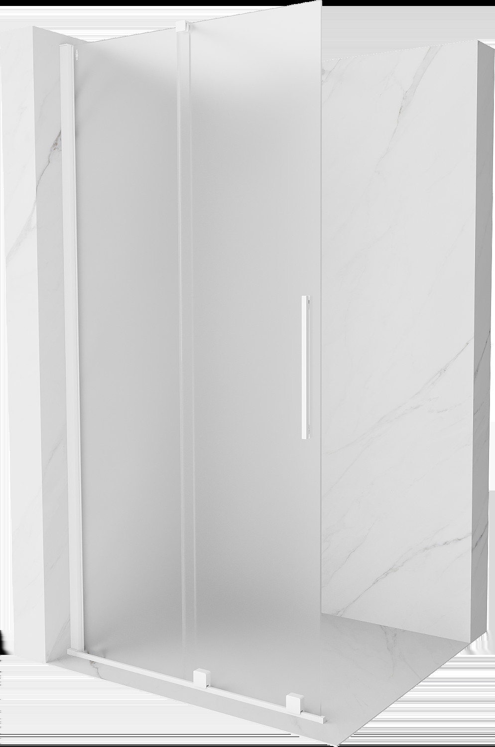 Mexen Velar perete de duș extensibil Walk-in 120 x 200 cm, sticlă frosted 8 mm, alb - 871-120-000-33-20