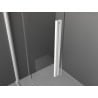 Mexen Velar perete de duș pliabil Walk-in 70 x 200 cm, mat 8 mm, alb - 871-070-000-33-20