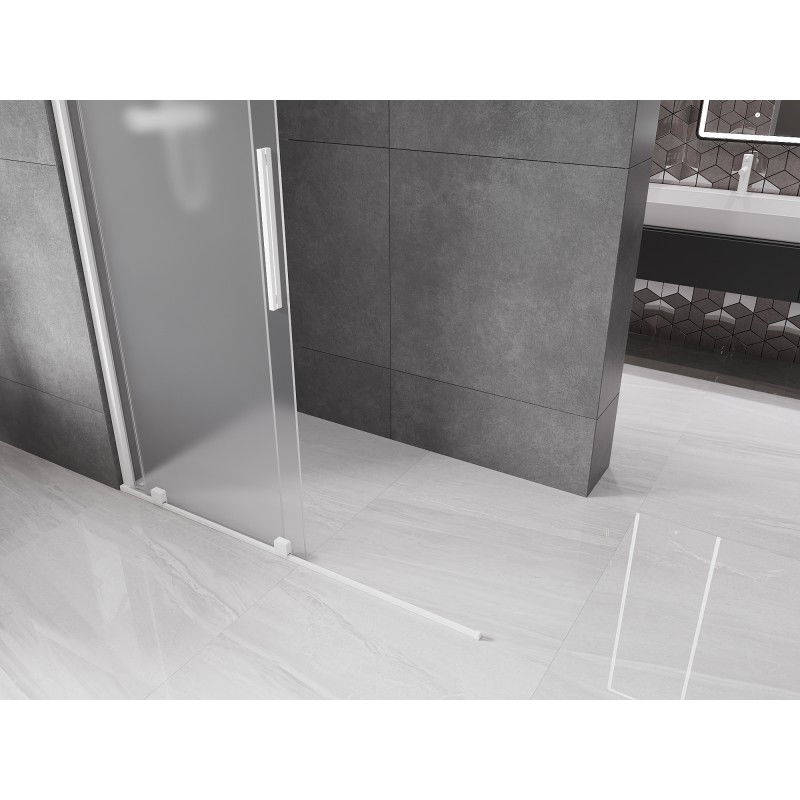 Mexen Velar Walk-in tolózuhany fal 150 x 200 cm, matt 8 mm, fehér - 871-150-000-33-20