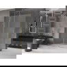 Mexen Velar mozgatható Walk-in zuhanyfal 140 x 200 cm, matt üveg 8 mm, arany - 871-140-000-33-50