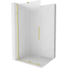 Mexen Velar színes, kihúzható Walk-in zuhanyfal 80 x 200 cm, matt üveg 8 mm, arany felületkezeléssel - 871-080-000-33-55