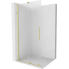 Mexen Velar toló zuhanyfal Walk-in 80 x 200 cm, matt üveg 8 mm, arany kefélt - 871-080-000-33-55