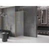 Mexen Velar Walk-in zuhanyfal 140 x 200 cm, matt üveg 8 mm, brushed arany - 871-140-000-33-55