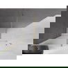 Mexen Velar duș walk-in extensibil 130 x 200 cm, sticlă mată 8 mm, finisaj aurit periat - 871-130-000-33-55