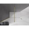 Mexen Velar tolóajtós zuhanyfal Walk-in 150 x 200 cm, homokfóliával 8 mm, csiszolt arany - 871-150-000-33-55