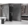Mexen Velar összecsukható zuhanyfal Walk-in 90 x 200 cm, grafit 8 mm, fehér - 871-090-000-43-20