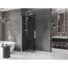 Mexen Velar összecsukható zuhanyfal Walk-in 90 x 200 cm, grafit 8 mm, fehér - 871-090-000-43-20