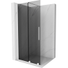 Mexen Velar tolható zuhanyfal Walk-in 120 x 200 cm, grafit 8 mm, fehér - 871-120-000-43-20