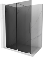 Mexen Velar panel de duș glisant Walk-in 160 x 200 cm, grafit 8 mm, alb - 871-160-000-43-20