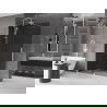 Mexen Velar Walk-in zuhanyfülke 160 x 200 cm, grafit 8 mm, fehér - 871-160-000-43-20