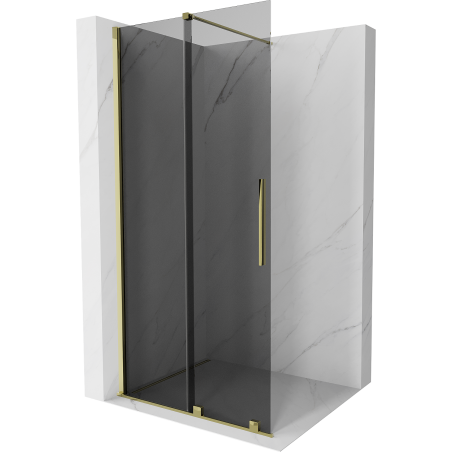 Mexen Velar Rugalmas Walk-in zuhanyfal 70 x 200 cm, grafit 8 mm, arany - 871-070-000-43-50