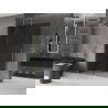Mexen Velar kihúzható zuhanyfal Walk-in 160 x 200 cm, grafit 8 mm, arany kefélt - 871-160-000-43-55
