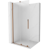 Mexen Velar toló zuhanyzófal Walk-in 75 x 200 cm, frosted 8 mm, rózsaarany - 871-075-000-33-60