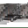 Mexen Velar toló zuhanyzófal Walk-in 75 x 200 cm, frosted 8 mm, rózsaarany - 871-075-000-33-60