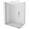 Mexen Velar perete de duș extensibil Walk-in 150 x 200 cm, sticlă mată 8 mm, aur roz - 871-150-000-33-60