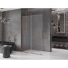 Mexen Velar paravan de duş pliabil Walk-in 160 x 200 cm, sticlă mată 8 mm, aur roz - 871-160-000-33-60