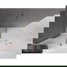 Mexen Velar perete de duș extensibil Walk-in 140 x 200 cm, sticlă mată 8 mm, aur roz - 871-140-000-33-60