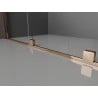 Mexen Velar paravan de duş pliabil Walk-in 160 x 200 cm, sticlă mată 8 mm, aur roz - 871-160-000-33-60