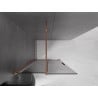 Mexen Velar kihúzható Walk-in zuhanyfal 75 x 200 cm, grafit 8 mm, rózsaarany - 871-075-000-43-60
