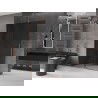 Mexen Velar összecsukható Walk-in zuhanyfal 140 x 200 cm, grafit 8 mm, rózsaarany - 871-140-000-43-60