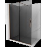 Mexen Velar panou de duș extensibil Walk-in 140 x 200 cm, grafit 8 mm, aur roz - 871-140-000-43-60