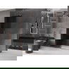 Mexen Velar mozgatható Walk-in zuhanyfal 160 x 200 cm, grafit 8 mm, rózsaarany - 871-160-000-43-60