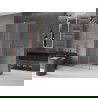Mexen Velar mosdóközfal, tolóajtós Walk-in 75 x 200 cm, matt üveg 8 mm, csiszolt réz - 871-075-000-33-65