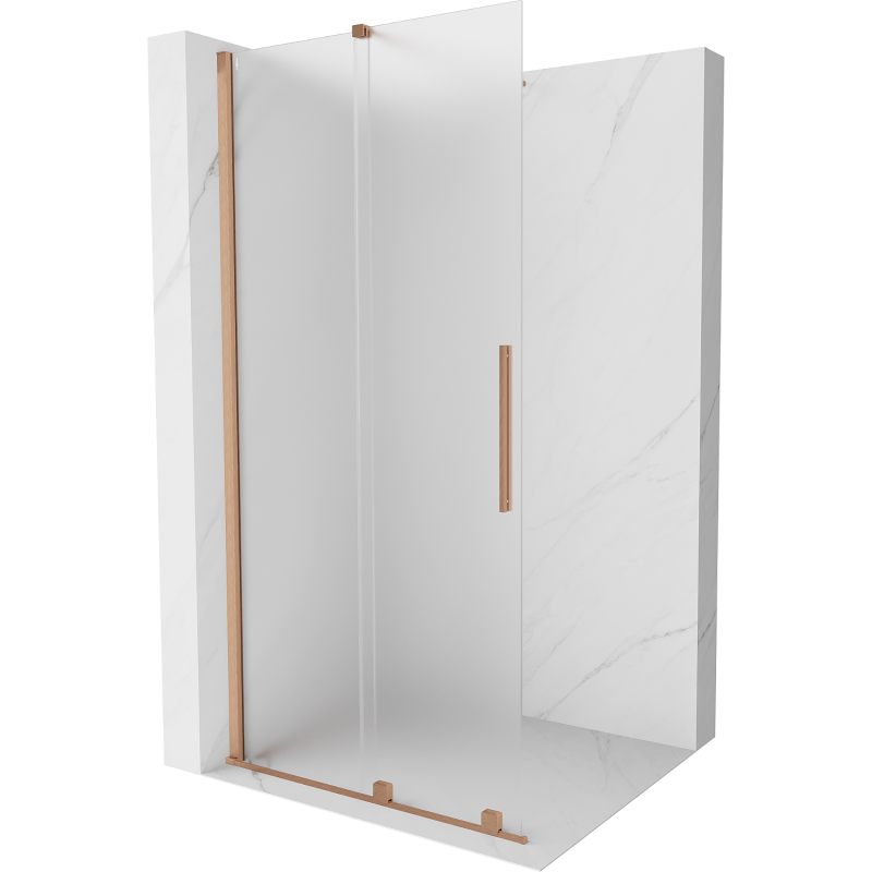 Mexen Velar toló zuhanyfal Walk-in 80 x 200 cm, fagyos 8 mm, kefe bronz - 871-080-000-33-65