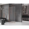 Mexen Velar Perete de duș glisant Walk-in 110 x 200 cm, îngheț 8 mm, cupru periat - 871-110-000-33-65
