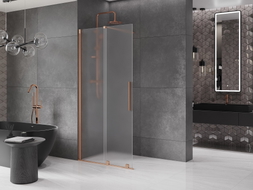Mexen Velar Perete de duș glisant Walk-in 110 x 200 cm, îngheț 8 mm, cupru periat - 871-110-000-33-65